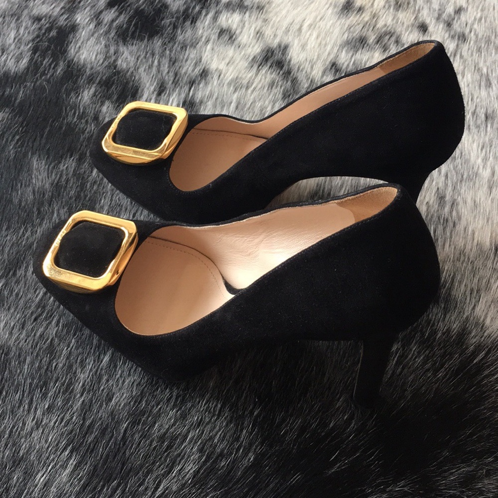Prada Suede Platform heels